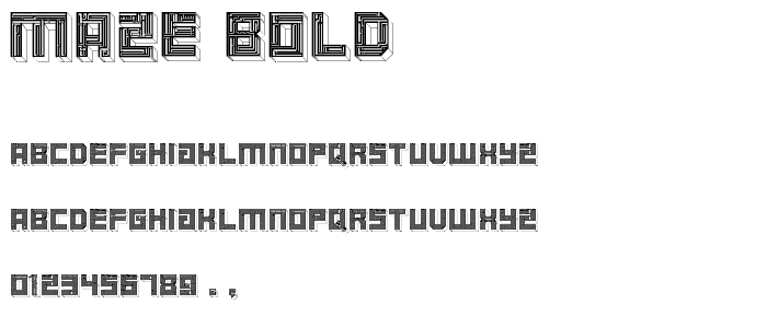 Maze Bold font